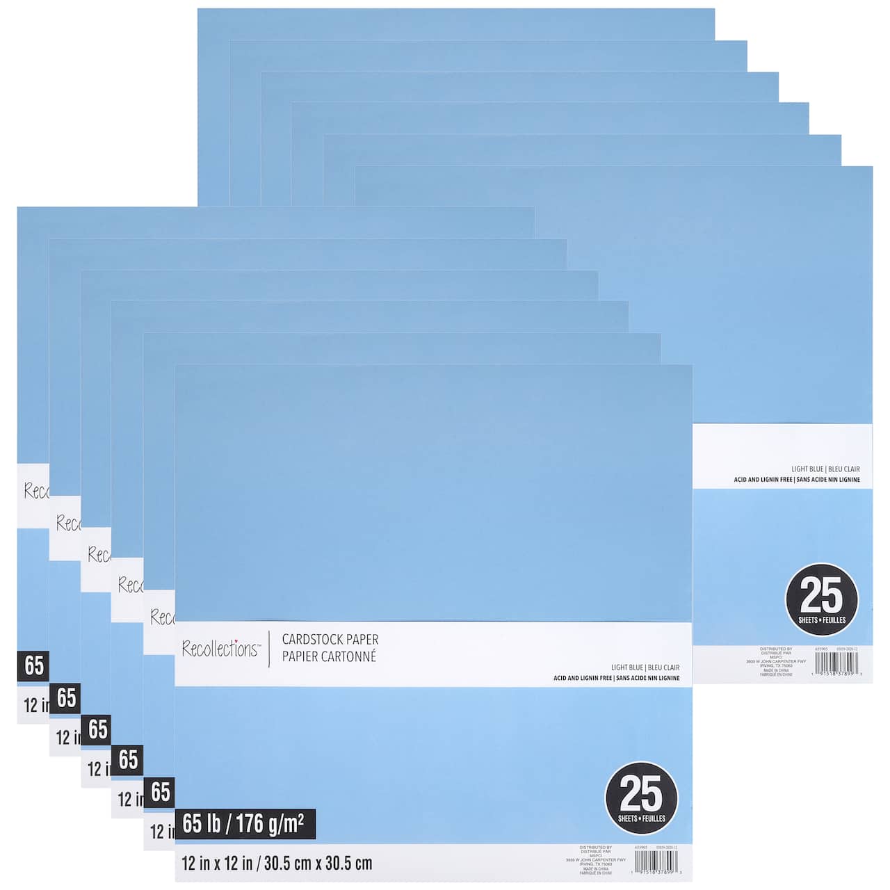12 Packs: 25 ct. (300 total) 12" x 12" Cardstock Paper by Recollections™